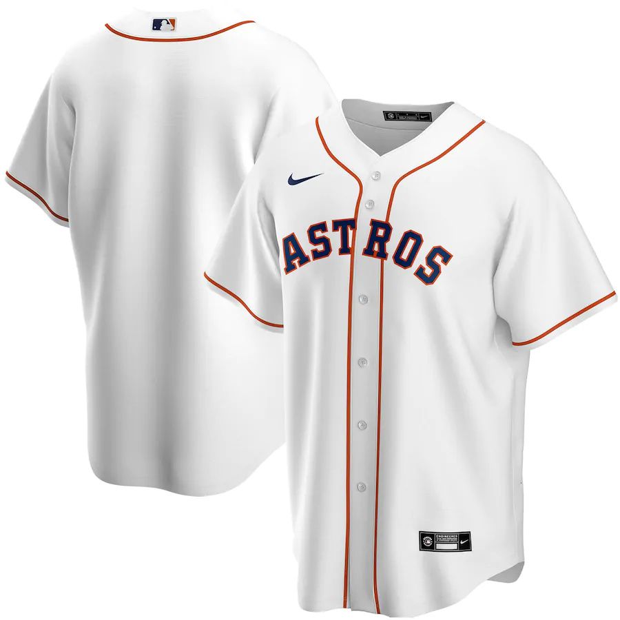 Mens Houston Astros Nike White Home Replica Team MLB Jerseys->houston astros->MLB Jersey